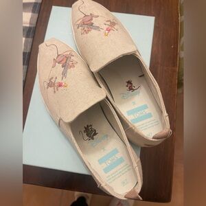 Disney X TOMS Taupe Gus & Jaq Women's Deconstructed Alpargatas Size 7